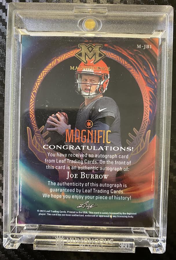 Joe Borrow Autograph Magnific Leaf Card 1/5