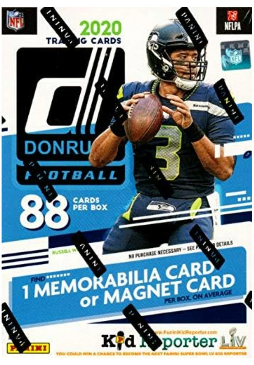 2020 Donruss Football Blasters (11 Packs Per Box, 8 Cards Per Pack)